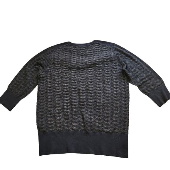 Tommy Hilfiger black metallic ruffle sweater size XXL - Picture 2 of 4